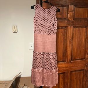 Ted Baker dusty pink polka dot midi dress (NWT)